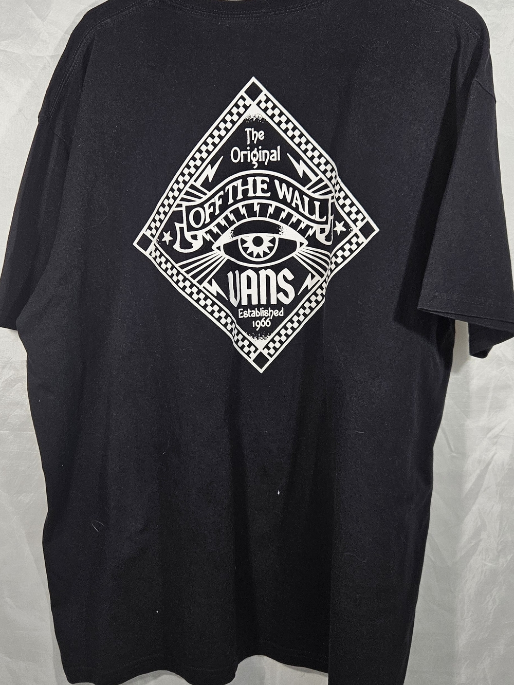 Vans Men's Black 'Off The Wall' Logo T-Shirt #256 - Picture 3 of 5